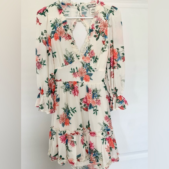 Vici floral backless ruffle dress - Picture 4 of 5